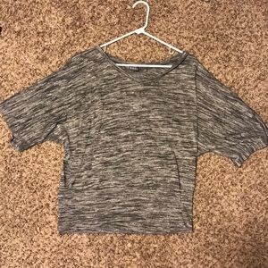 Sparkly grey baggy shirt